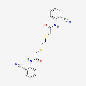 molecular formula C20H18N4O2S2 B4819103 2,2'-[1,2-ethanediylbis(thio)]bis[N-(2-cyanophenyl)acetamide] 