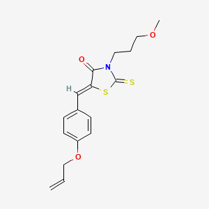 molecular formula C17H19NO3S2 B4819112 5-[4-(allyloxy)benzylidene]-3-(3-methoxypropyl)-2-thioxo-1,3-thiazolidin-4-one 