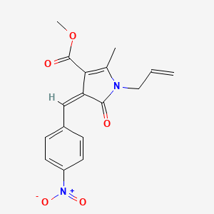 molecular formula C17H16N2O5 B4819120 methyl (4Z)-2-methyl-4-[(4-nitrophenyl)methylidene]-5-oxo-1-prop-2-enylpyrrole-3-carboxylate 