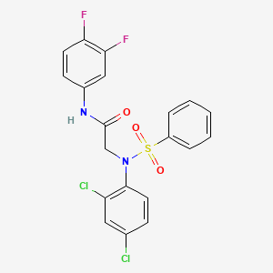 molecular formula C20H14Cl2F2N2O3S B4819128 N~2~-(2,4-dichlorophenyl)-N~1~-(3,4-difluorophenyl)-N~2~-(phenylsulfonyl)glycinamide 