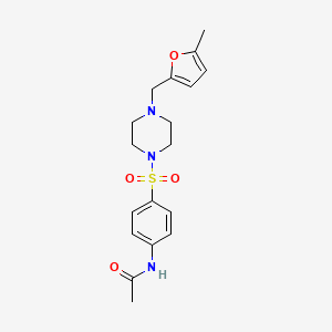molecular formula C18H23N3O4S B4819129 N-[4-({4-[(5-methyl-2-furyl)methyl]-1-piperazinyl}sulfonyl)phenyl]acetamide 