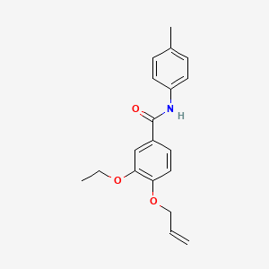 molecular formula C19H21NO3 B4819138 4-(allyloxy)-3-ethoxy-N-(4-methylphenyl)benzamide 