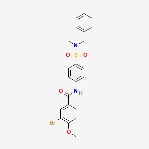 molecular formula C22H21BrN2O4S B4819164 N-(4-{[benzyl(methyl)amino]sulfonyl}phenyl)-3-bromo-4-methoxybenzamide 