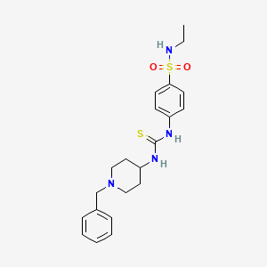 molecular formula C21H28N4O2S2 B4819188 4-({[(1-benzyl-4-piperidinyl)amino]carbonothioyl}amino)-N-ethylbenzenesulfonamide 
