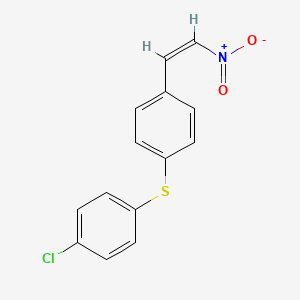 molecular formula C14H10ClNO2S B4819211 1-chloro-4-{[4-(2-nitrovinyl)phenyl]thio}benzene 