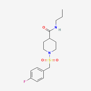 molecular formula C16H23FN2O3S B4819235 1-[(4-FLUOROPHENYL)METHANESULFONYL]-N-PROPYLPIPERIDINE-4-CARBOXAMIDE 