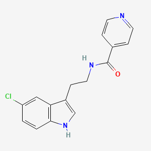 molecular formula C16H14ClN3O B4819255 N-[2-(5-chloro-1H-indol-3-yl)ethyl]isonicotinamide 