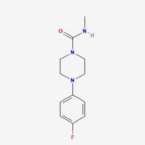 molecular formula C12H16FN3O B4819266 4-(4-fluorophenyl)-N-methyl-1-piperazinecarboxamide 