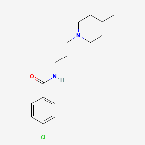 molecular formula C16H23ClN2O B4819274 4-chloro-N-[3-(4-methyl-1-piperidinyl)propyl]benzamide 