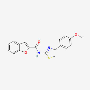 molecular formula C19H14N2O3S B4819286 N-[4-(4-methoxyphenyl)-1,3-thiazol-2-yl]-1-benzofuran-2-carboxamide 