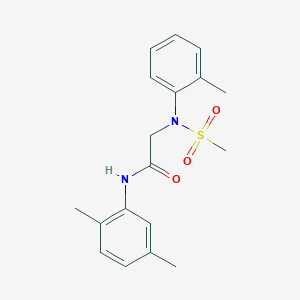 molecular formula C18H22N2O3S B4819306 N~1~-(2,5-dimethylphenyl)-N~2~-(2-methylphenyl)-N~2~-(methylsulfonyl)glycinamide 