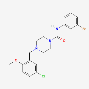 molecular formula C19H21BrClN3O2 B4819318 N-(3-bromophenyl)-4-(5-chloro-2-methoxybenzyl)-1-piperazinecarboxamide 