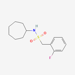 molecular formula C14H20FNO2S B4819330 N-cycloheptyl-1-(2-fluorophenyl)methanesulfonamide 