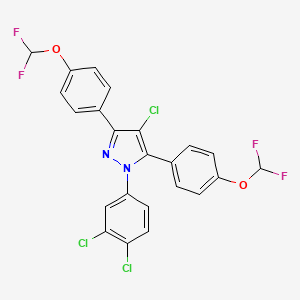 4-chloro-1-(3,4-dichlorophenyl)-3,5-bis[4-(difluoromethoxy)phenyl]-1H-pyrazole
