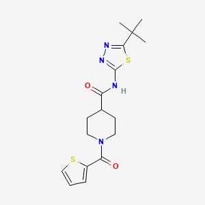 molecular formula C17H22N4O2S2 B4819346 N-(5-tert-butyl-1,3,4-thiadiazol-2-yl)-1-(2-thienylcarbonyl)-4-piperidinecarboxamide 