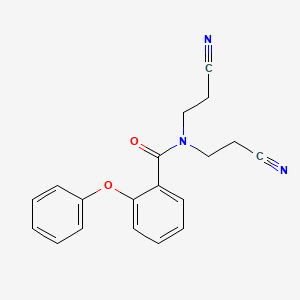 molecular formula C19H17N3O2 B4819355 N,N-bis(2-cyanoethyl)-2-phenoxybenzamide 