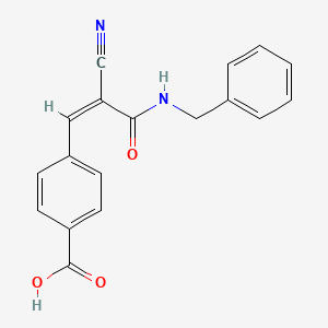 4-[3-(benzylamino)-2-cyano-3-oxo-1-propen-1-yl]benzoic acid