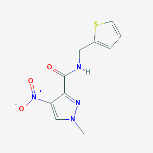 molecular formula C10H10N4O3S B4819397 1-methyl-4-nitro-N-(2-thienylmethyl)-1H-pyrazole-3-carboxamide 