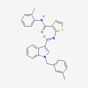 molecular formula C29H25N3OS B4819445 2-({[1-(3-methylbenzyl)-1H-indol-3-yl]methylene}amino)-N-(2-methylphenyl)-3-thiophenecarboxamide 