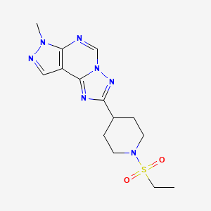 2-[1-(ethylsulfonyl)-4-piperidinyl]-7-methyl-7H-pyrazolo[4,3-e][1,2,4]triazolo[1,5-c]pyrimidine