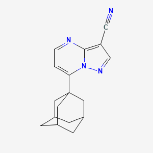 molecular formula C17H18N4 B4819462 7-(1-adamantyl)pyrazolo[1,5-a]pyrimidine-3-carbonitrile 