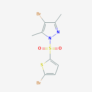 molecular formula C9H8Br2N2O2S2 B4819490 4-bromo-1-[(5-bromo-2-thienyl)sulfonyl]-3,5-dimethyl-1H-pyrazole 