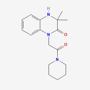 3,3-dimethyl-1-[2-oxo-2-(1-piperidinyl)ethyl]-3,4-dihydro-2(1H)-quinoxalinone