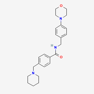 molecular formula C24H31N3O2 B4819531 N-[4-(4-morpholinyl)benzyl]-4-(1-piperidinylmethyl)benzamide 