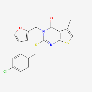 2-[(4-chlorobenzyl)thio]-3-(2-furylmethyl)-5,6-dimethylthieno[2,3-d]pyrimidin-4(3H)-one