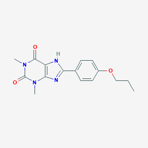 molecular formula C16H18N4O3 B481955 1,3-dimethyl-8-(4-propoxyphenyl)-3,7-dihydro-1H-purine-2,6-dione CAS No. 667881-15-4