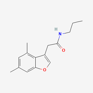 molecular formula C15H19NO2 B4819550 2-(4,6-dimethyl-1-benzofuran-3-yl)-N-propylacetamide 