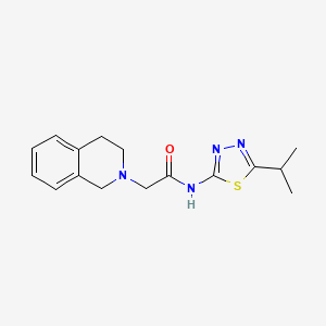 molecular formula C16H20N4OS B4819558 2-(3,4-dihydro-2(1H)-isoquinolinyl)-N-(5-isopropyl-1,3,4-thiadiazol-2-yl)acetamide 