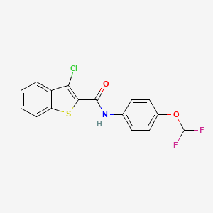 molecular formula C16H10ClF2NO2S B4819599 3-chloro-N-[4-(difluoromethoxy)phenyl]-1-benzothiophene-2-carboxamide 