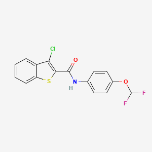 3-chloro-N-[4-(difluoromethoxy)phenyl]-1-benzothiophene-2-carboxamide