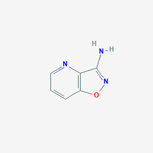 molecular formula C6H5N3O B048196 Isoxazolo[4,5-b]pyridin-3-amine CAS No. 114080-93-2