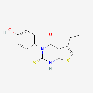 5-ethyl-3-(4-hydroxyphenyl)-2-mercapto-6-methylthieno[2,3-d]pyrimidin-4(3H)-one