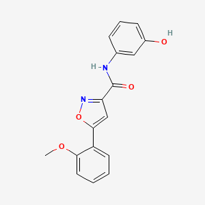 molecular formula C17H14N2O4 B4819619 N-(3-hydroxyphenyl)-5-(2-methoxyphenyl)-3-isoxazolecarboxamide 