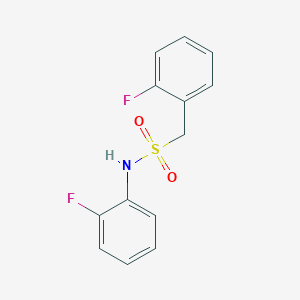 molecular formula C13H11F2NO2S B4819626 N,1-bis(2-fluorophenyl)methanesulfonamide 