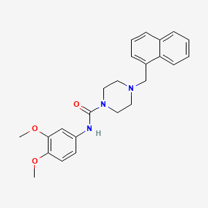 molecular formula C24H27N3O3 B4819640 N-(3,4-dimethoxyphenyl)-4-(1-naphthylmethyl)-1-piperazinecarboxamide 