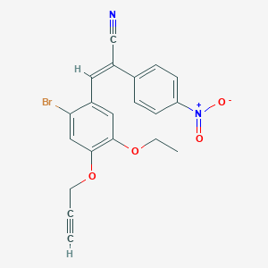 molecular formula C20H15BrN2O4 B4819669 3-[2-bromo-5-ethoxy-4-(2-propyn-1-yloxy)phenyl]-2-(4-nitrophenyl)acrylonitrile 