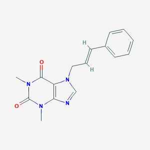 molecular formula C16H16N4O2 B481967 7-cinnamyl-1,3-dimethyl-3,7-dihydro-1H-purine-2,6-dione CAS No. 374709-44-1