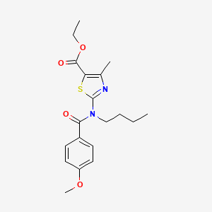 molecular formula C19H24N2O4S B4819685 ethyl 2-[butyl(4-methoxybenzoyl)amino]-4-methyl-1,3-thiazole-5-carboxylate 