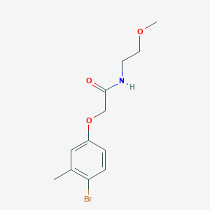 molecular formula C12H16BrNO3 B4819699 2-(4-bromo-3-methylphenoxy)-N-(2-methoxyethyl)acetamide 