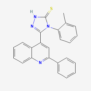 molecular formula C24H18N4S B4819714 4-(2-methylphenyl)-5-(2-phenyl-4-quinolinyl)-2,4-dihydro-3H-1,2,4-triazole-3-thione 