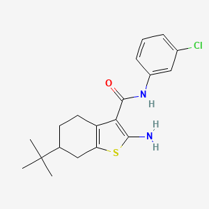 2-amino-6-tert-butyl-N-(3-chlorophenyl)-4,5,6,7-tetrahydro-1-benzothiophene-3-carboxamide