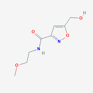molecular formula C8H12N2O4 B4819737 5-(hydroxymethyl)-N-(2-methoxyethyl)isoxazole-3-carboxamide 