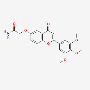 molecular formula C20H19NO7 B4819753 2-{[4-oxo-2-(3,4,5-trimethoxyphenyl)-4H-chromen-6-yl]oxy}acetamide 
