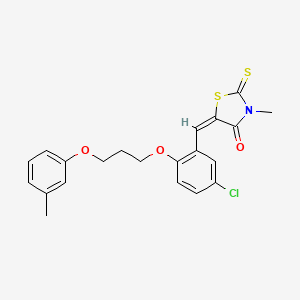 molecular formula C21H20ClNO3S2 B4819761 5-{5-chloro-2-[3-(3-methylphenoxy)propoxy]benzylidene}-3-methyl-2-thioxo-1,3-thiazolidin-4-one 