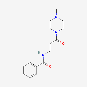 molecular formula C15H21N3O2 B4819773 N-[3-(4-methyl-1-piperazinyl)-3-oxopropyl]benzamide 