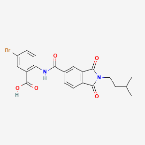 5-bromo-2-({[2-(3-methylbutyl)-1,3-dioxo-2,3-dihydro-1H-isoindol-5-yl]carbonyl}amino)benzoic acid